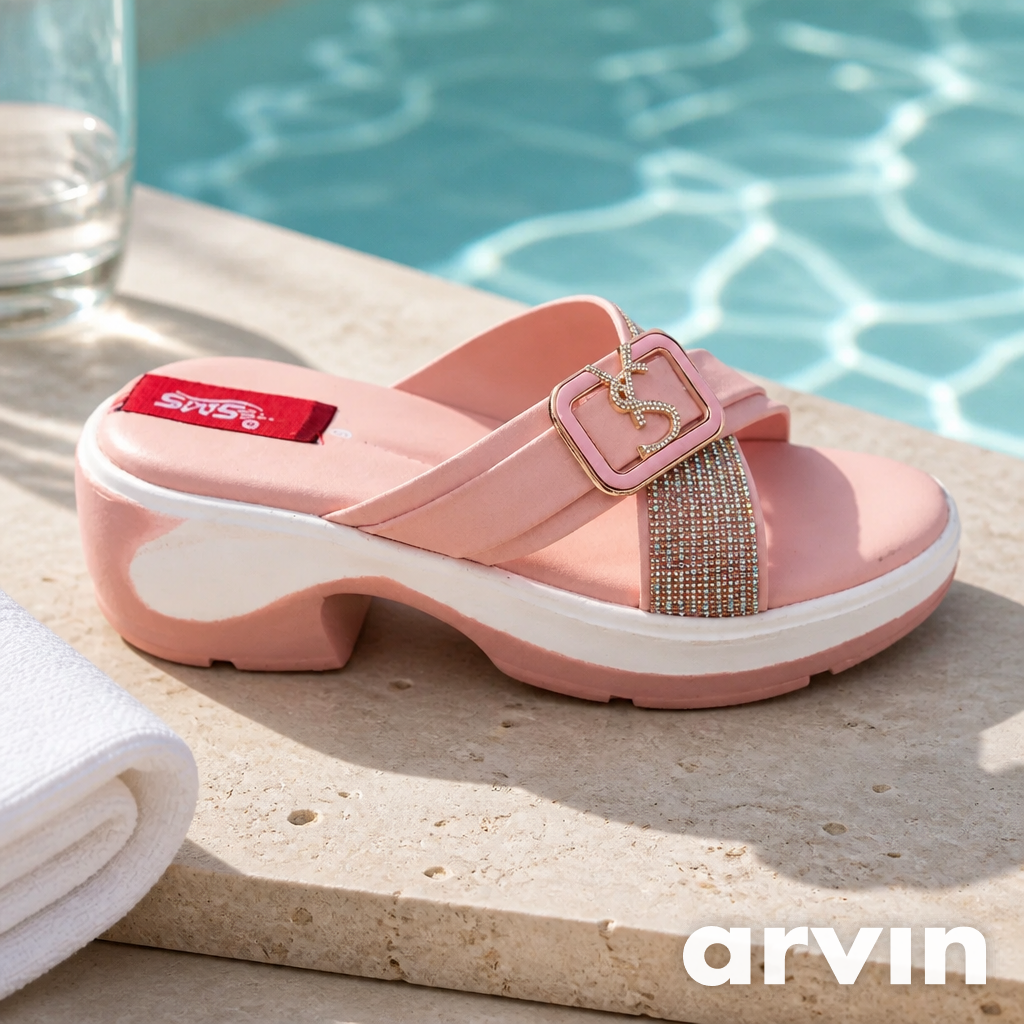 Ladies Pink PU Sole Chappal – Trendy & Comfortable Daily Wear