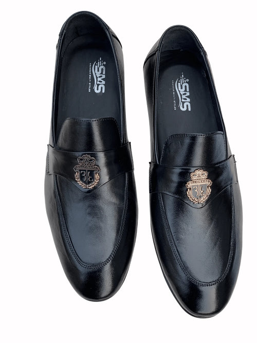 Black Leather Buckle Strap Shoe – Men's Office & Casual Wear