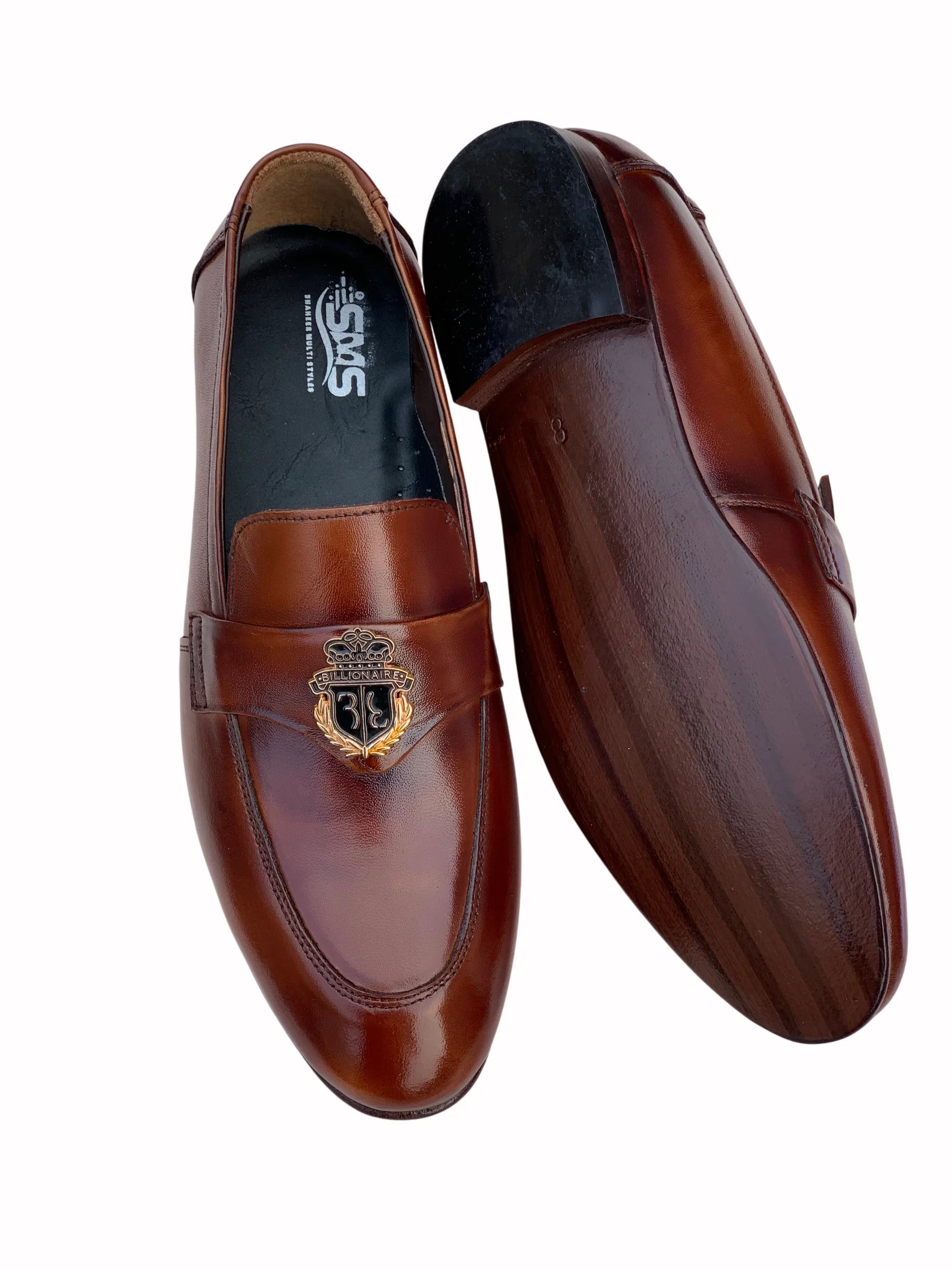 Brown Leather Buckle Strap Shoe – Men's Office & Casual Wear