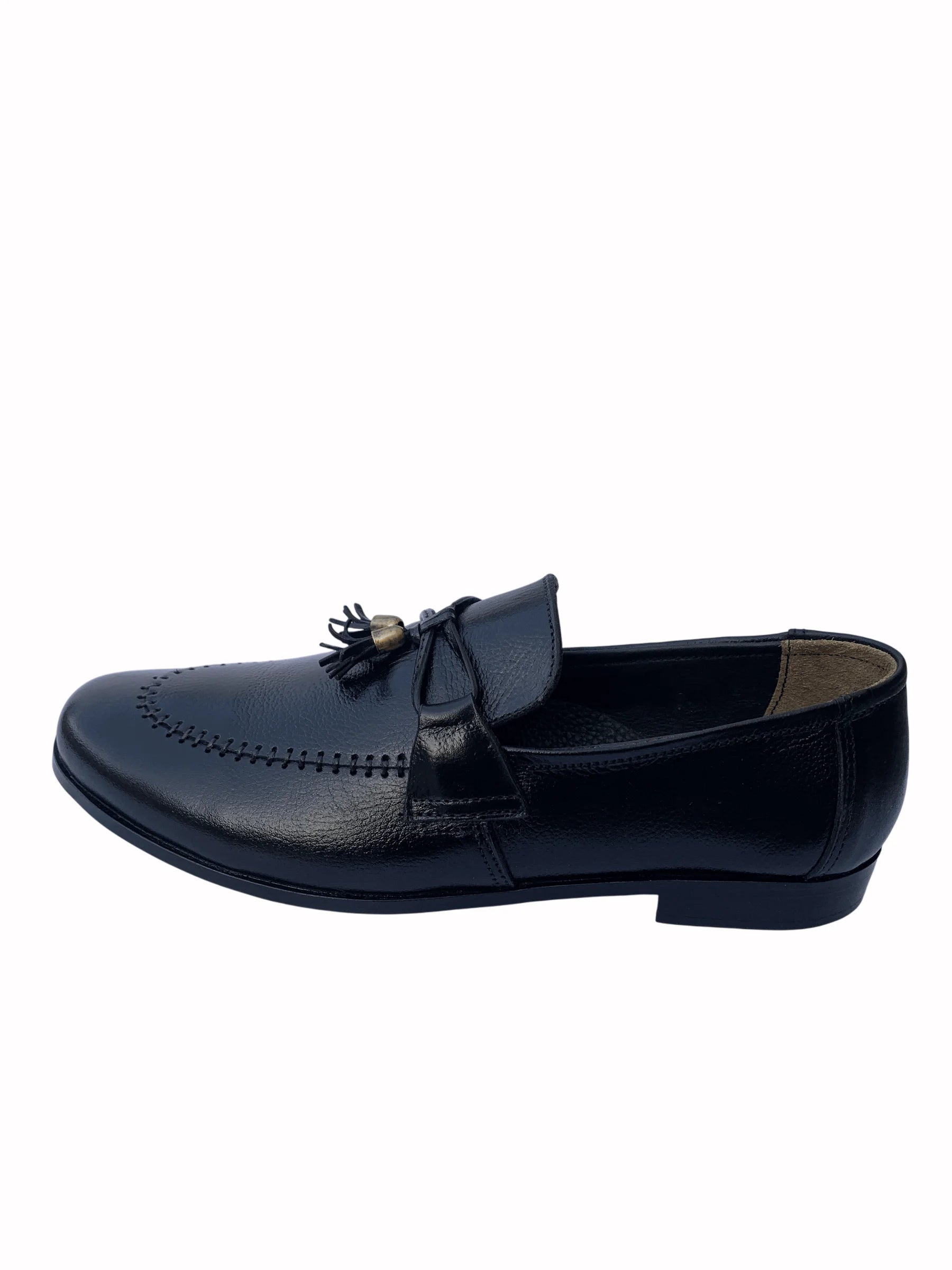 Black Leather Tassel Moccasin – Men's Formal & Casual Shoe
