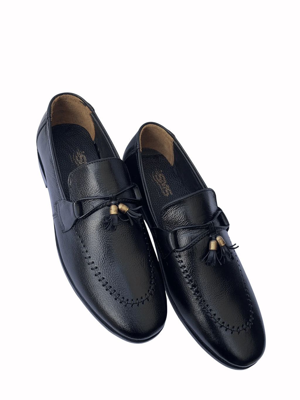 Black Leather Tassel Moccasin – Men's Formal & Casual Shoe