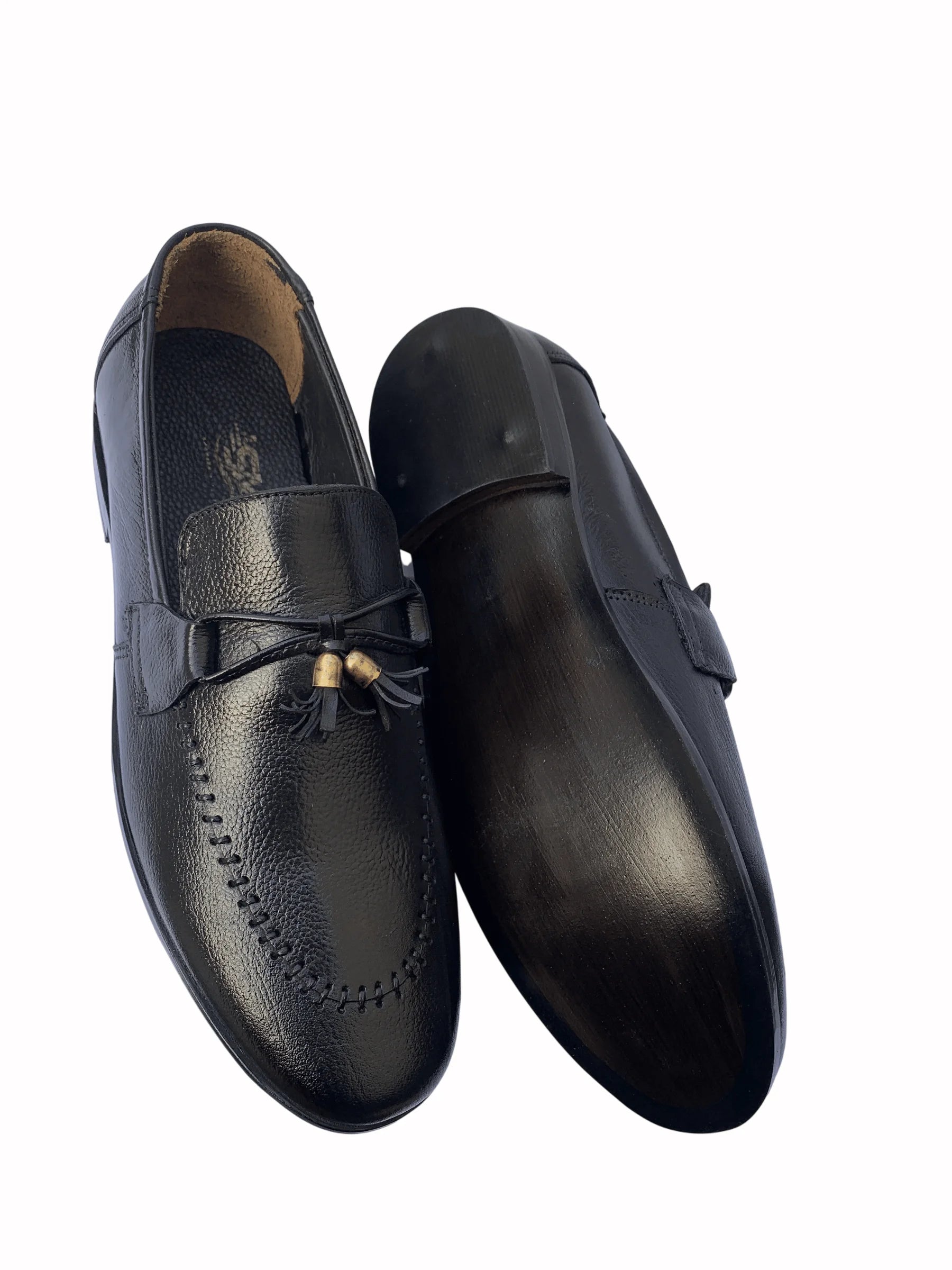 Black Leather Tassel Moccasin – Men's Formal & Casual Shoe