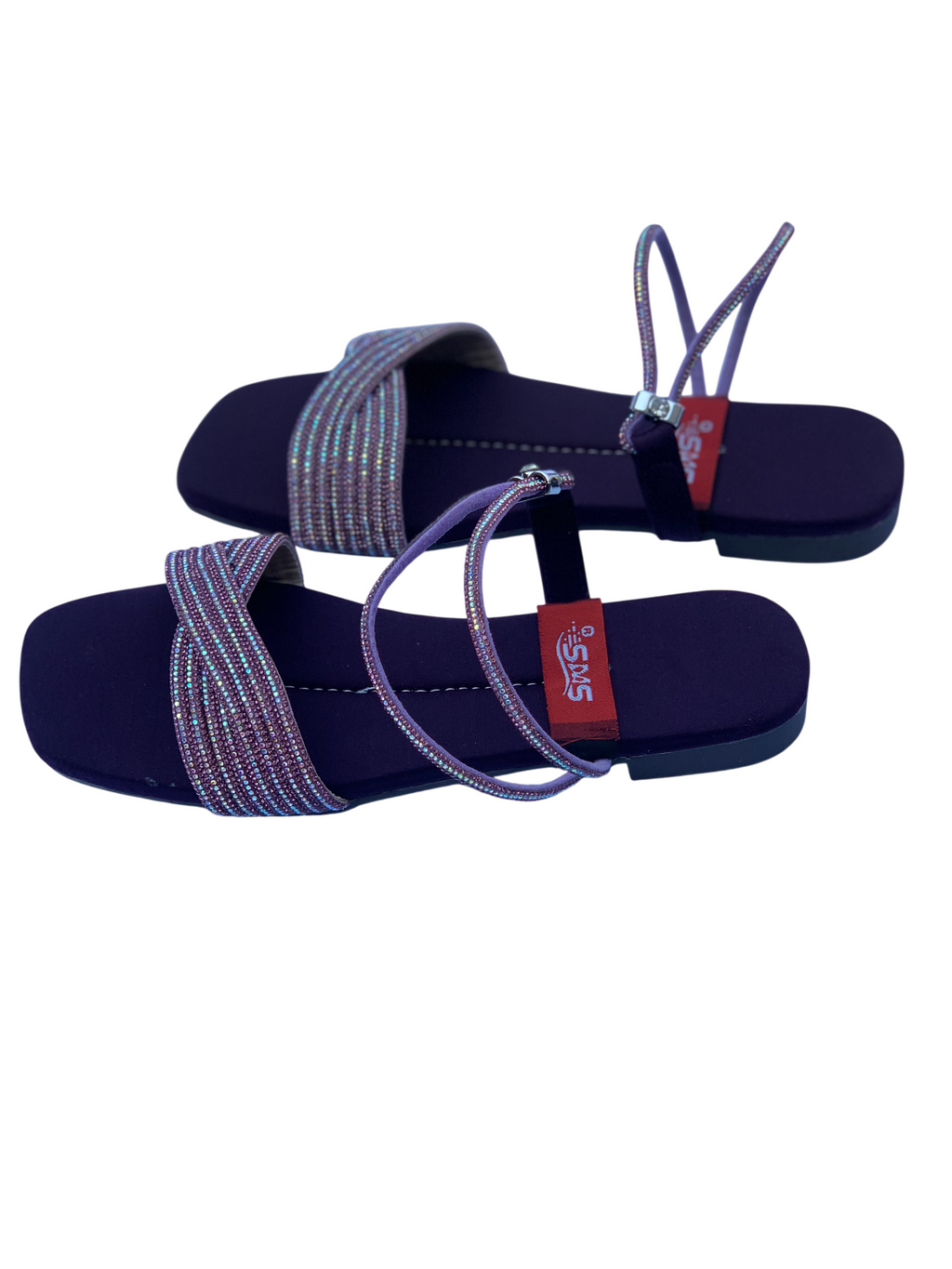 Ladies Purple Fancy Sandal – Royal & Elegant Women's Party Wear