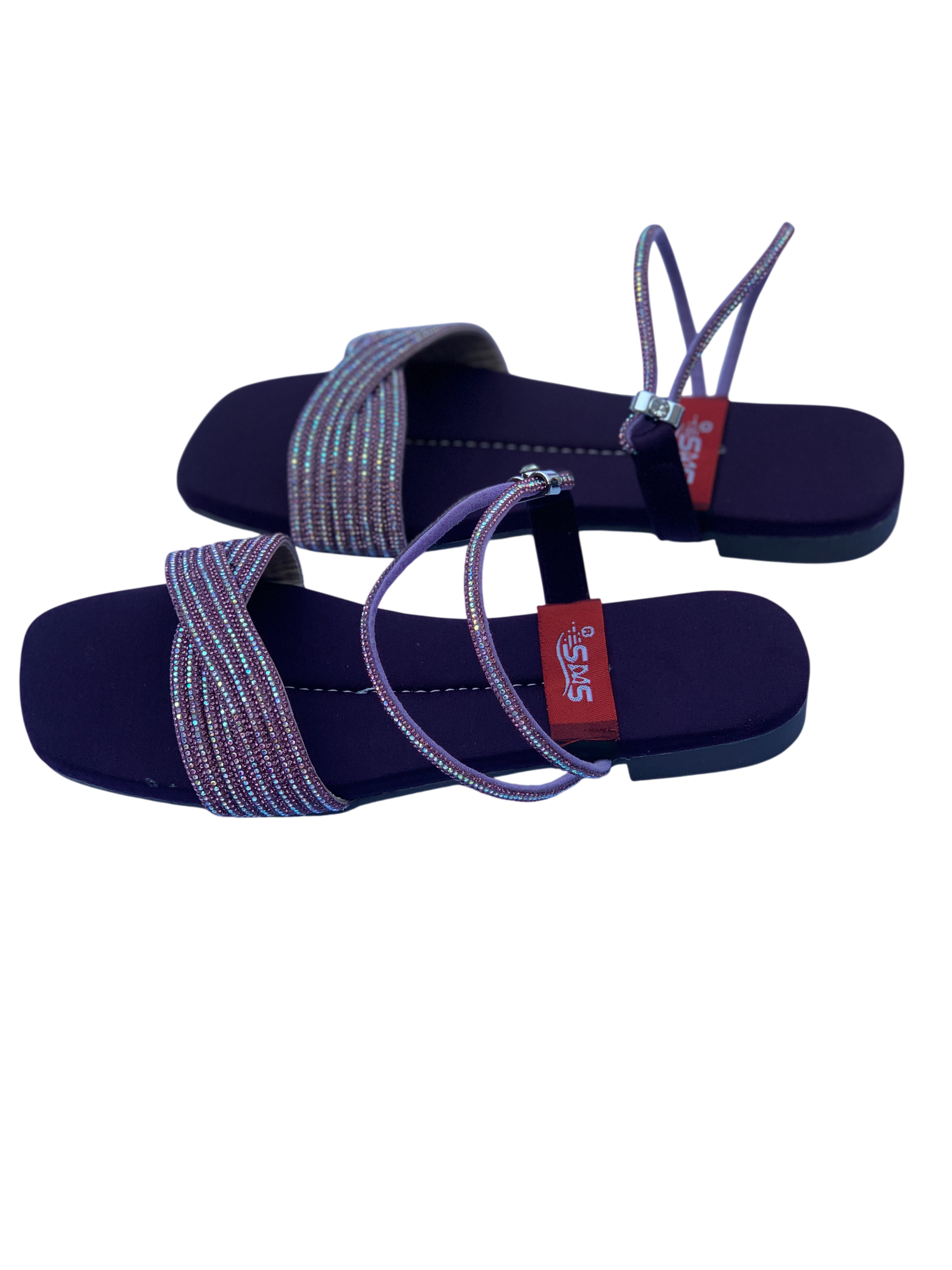Ladies Purple Fancy Sandal – Royal & Elegant Women's Party Wear