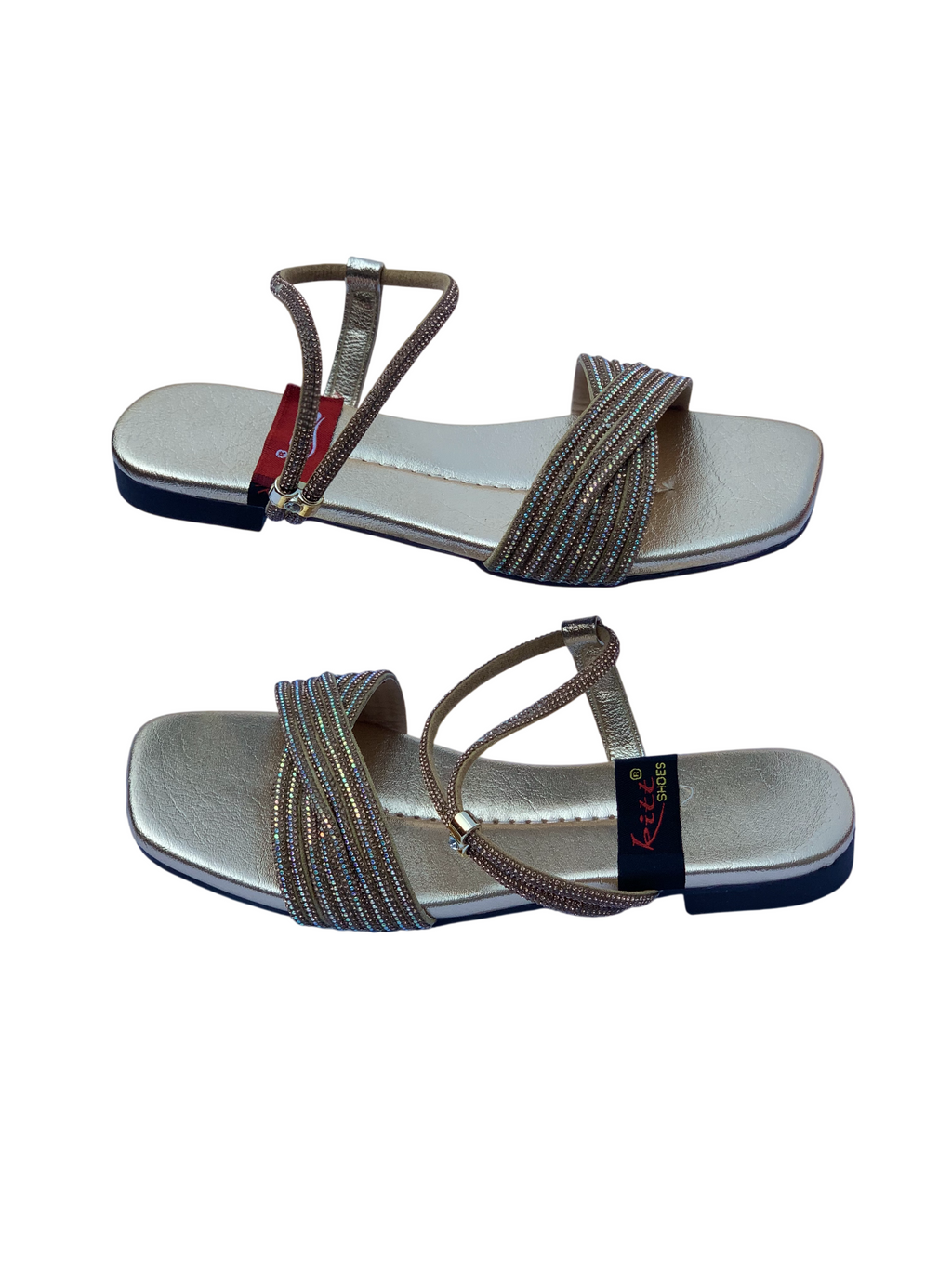 Ladies Gold Fancy Sandal – Glamorous Women's Wedding & Party Wear