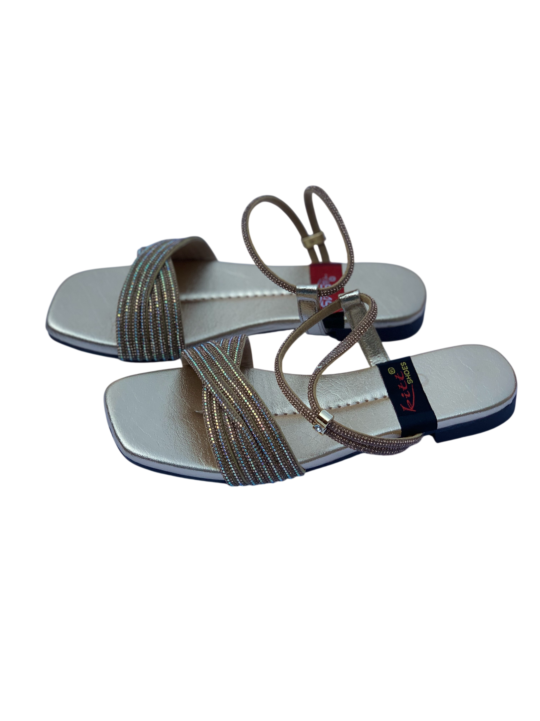 Ladies Gold Fancy Sandal – Glamorous Women's Wedding & Party Wear