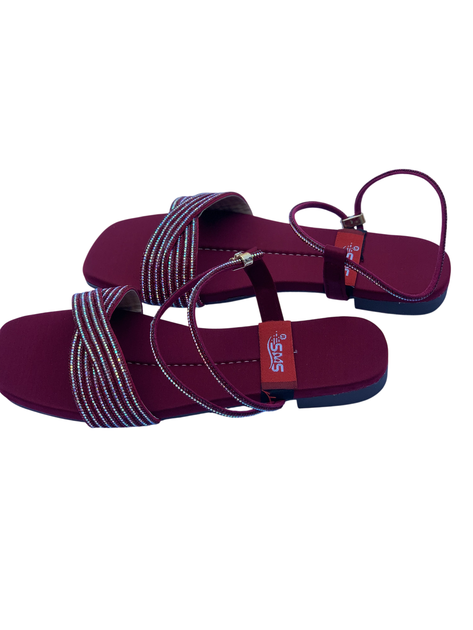 Ladies Mehroon Fancy Sandal – Stylish Women's Party & Occasion Wear