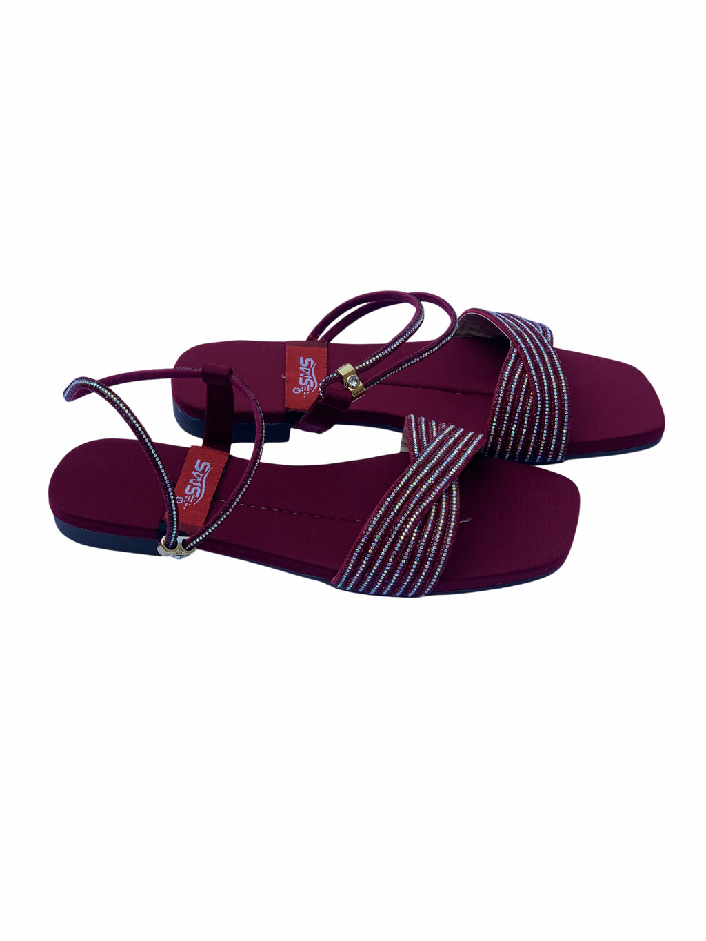 Ladies Mehroon Fancy Sandal – Stylish Women's Party & Occasion Wear