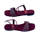 Ladies Mehroon Fancy Sandal – Stylish Women's Party & Occasion Wear