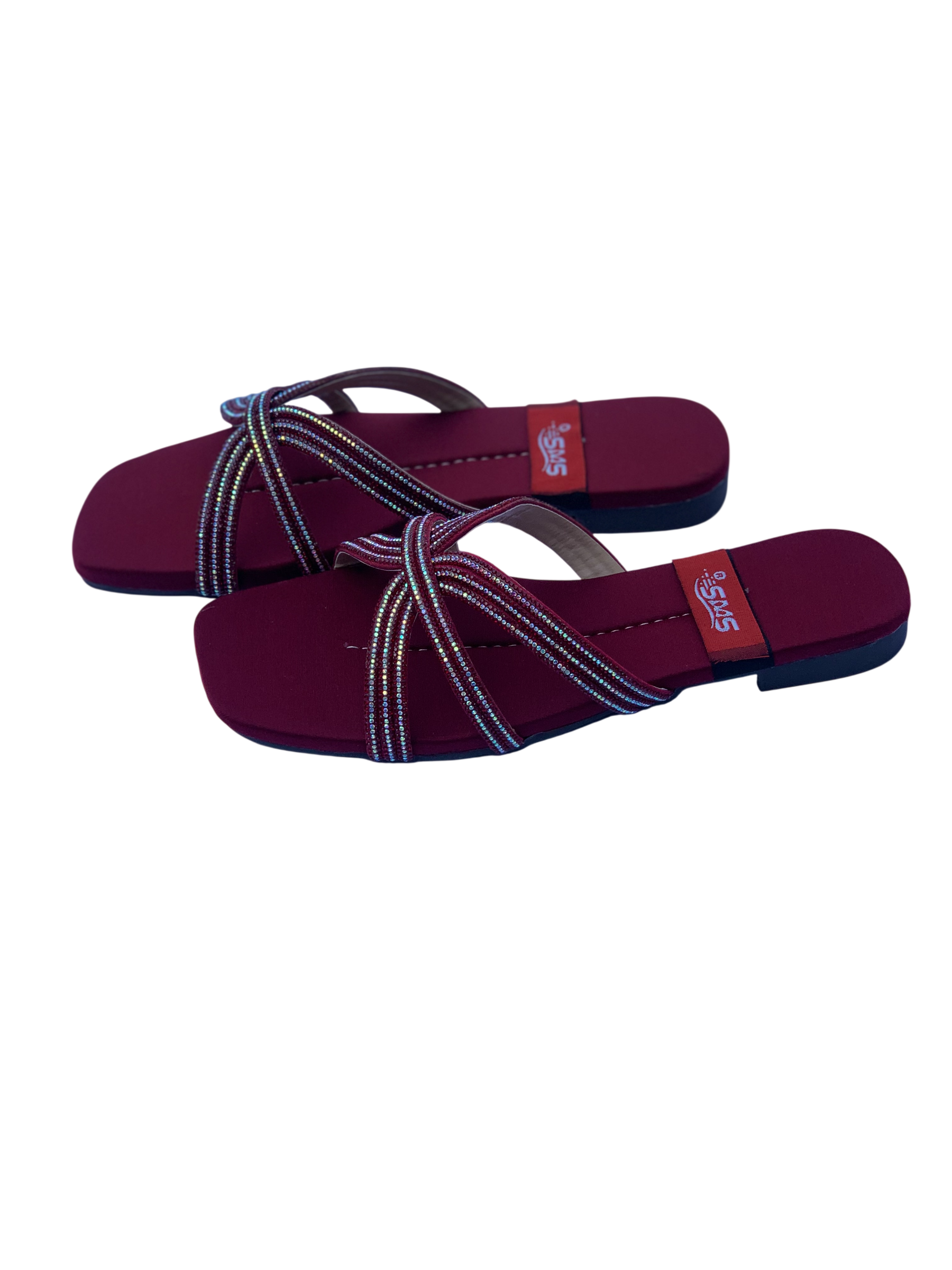 Ladies Mehroon Fancy Chappal – Rich & Elegant Women's Party Wear