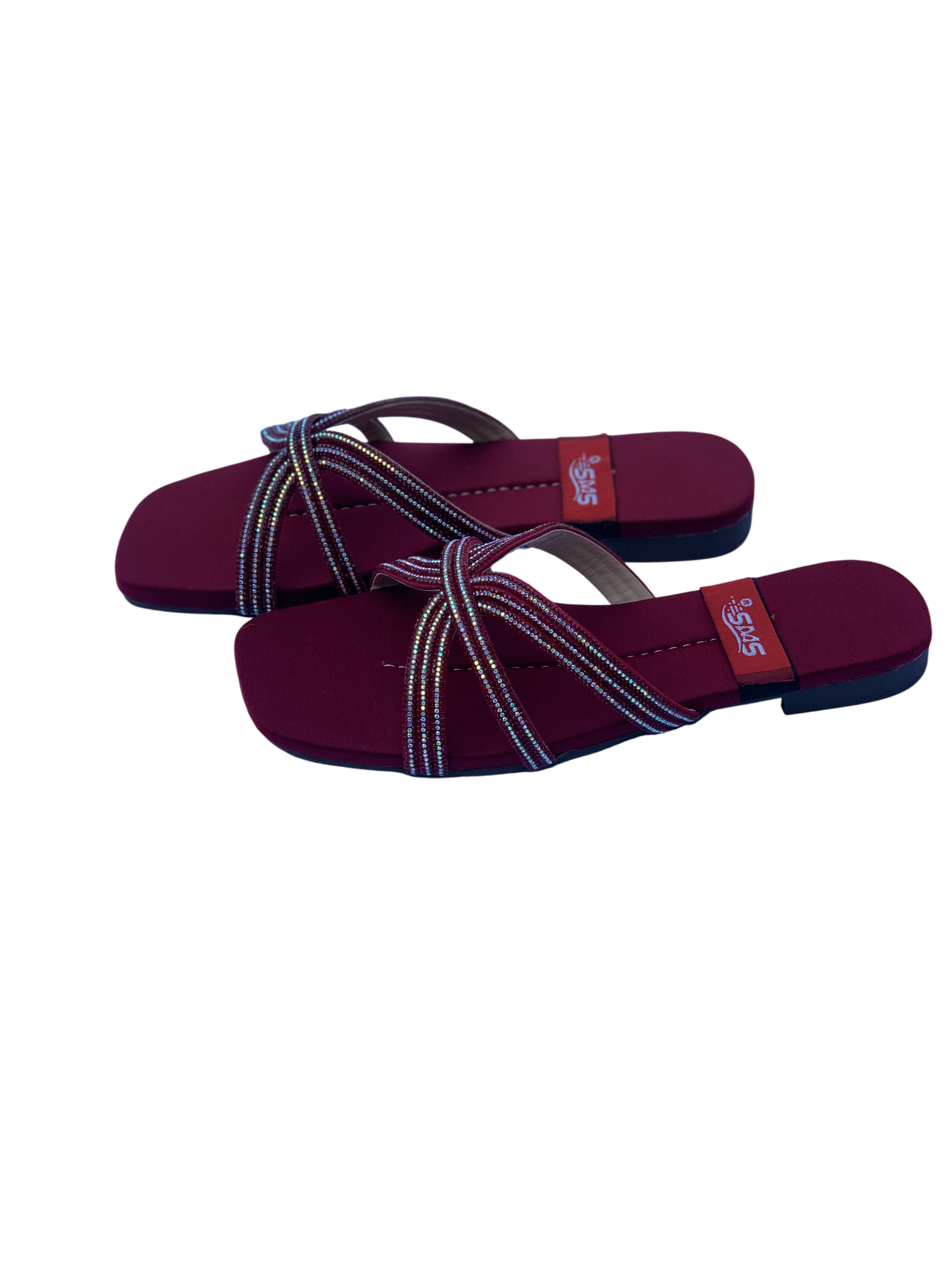 Ladies Mehroon Fancy Chappal – Rich & Elegant Women's Party Wear