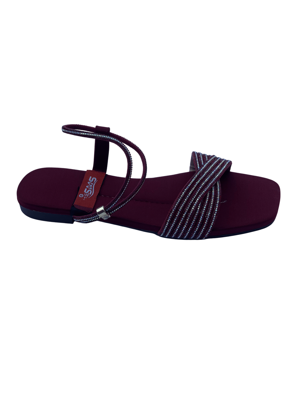 Ladies Mehroon Fancy Sandal – Stylish Women's Party & Occasion Wear