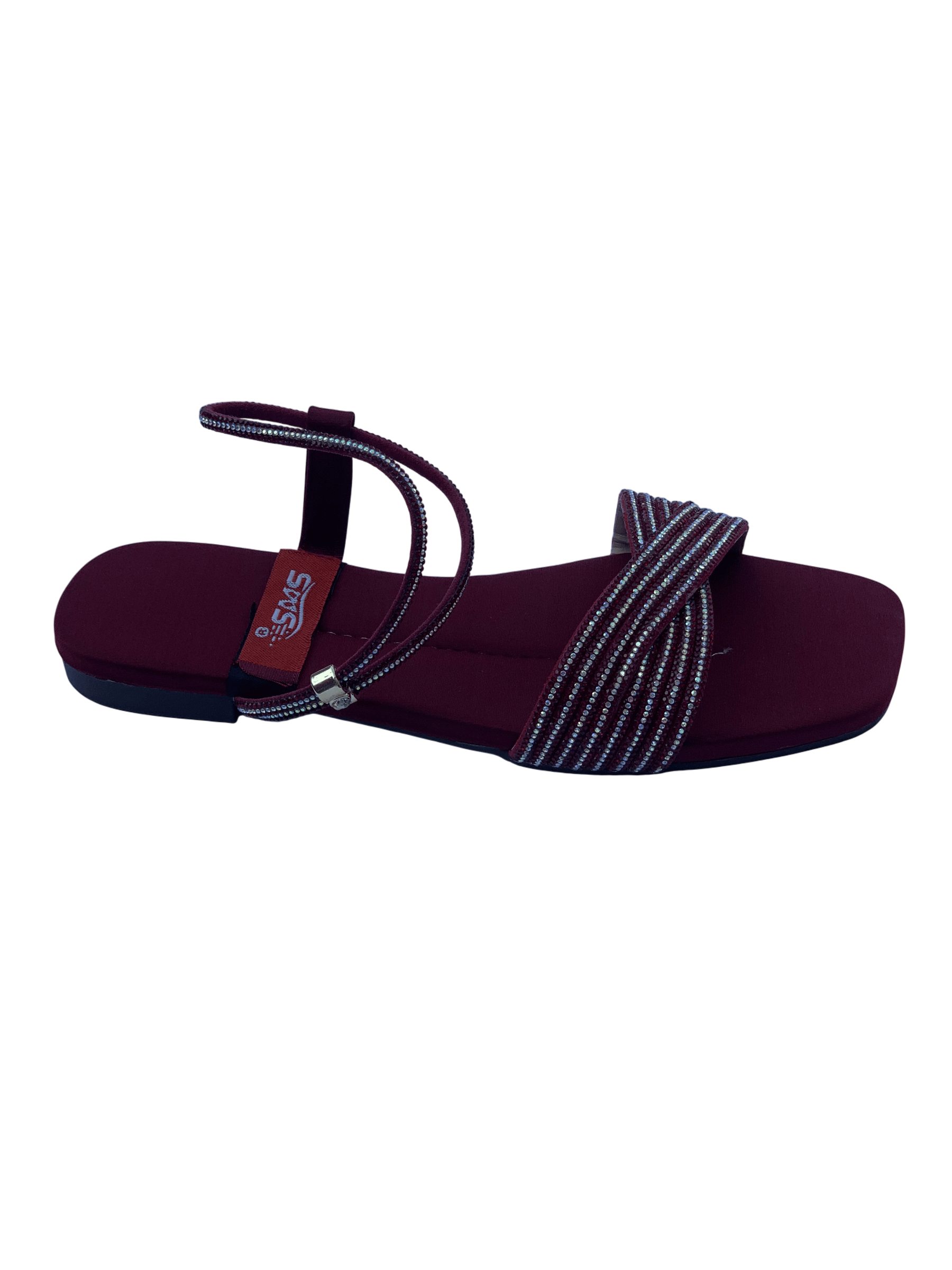 Ladies Mehroon Fancy Sandal – Stylish Women's Party & Occasion Wear